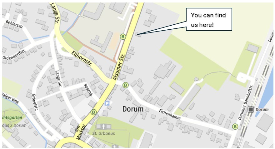 Map: directions to Ingenieurbüro Ruth in Dorum, Alsumer Strasse 32